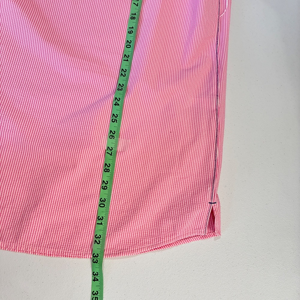 Vineyard Vines Performance Dress Womens 8 Pink Seersucker *No Belt* Preppy Golf - Picture 7 of 8